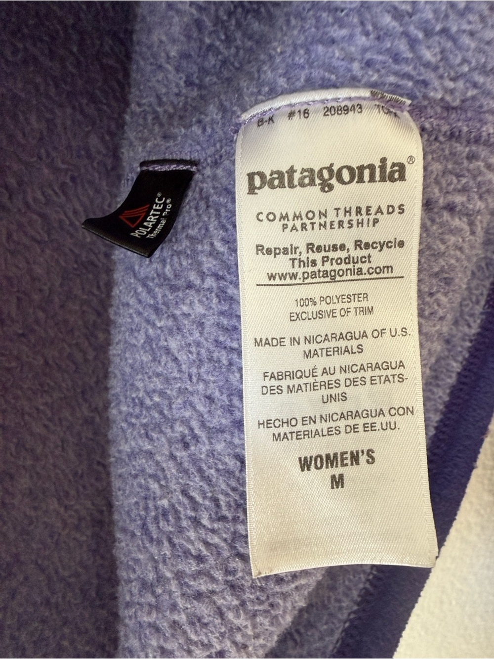 Vintage Patagonia Purple Synchilla Snap T Fleece Pullover - Picture 12 of 12